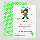 Leuke Ierse viering Leprechaun Party Uitnodigen Kaart (Voorkant / Achterkant)