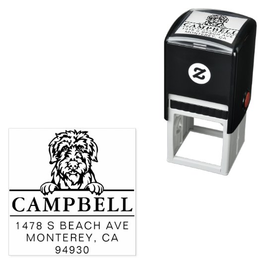 Leuke Ierse Wolfhound Custom Hond Adres Stempel (In situ)