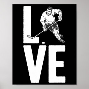Leuke ijshockey kunst voor mannen vrouwen sport ij poster