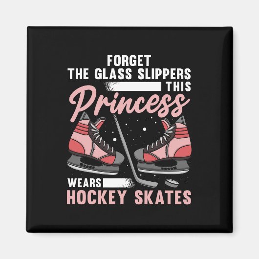 Leuke ijshockey kunst voor vrouwen meisjes ijshock magneet (Voorkant)