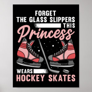Leuke ijshockey kunst voor vrouwen meisjes ijshock poster