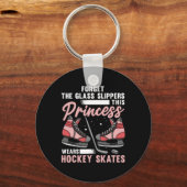 Leuke ijshockey kunst voor vrouwen meisjes ijshock sleutelhanger (Voorkant)