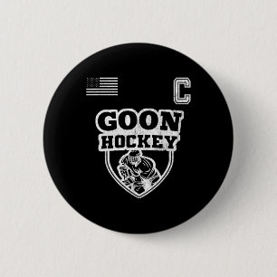 Leuke ijshockey - Team Goon Captain Ronde Button 5,7 Cm