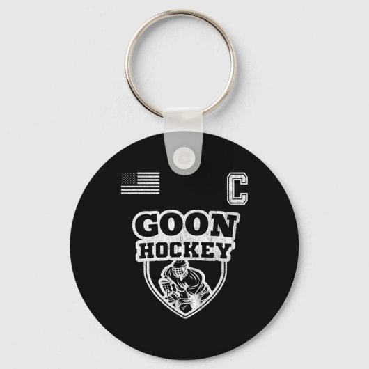 Leuke ijshockey - Team Goon Captain Sleutelhanger (Voorkant)