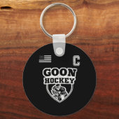 Leuke ijshockey - Team Goon Captain Sleutelhanger (Voorkant)