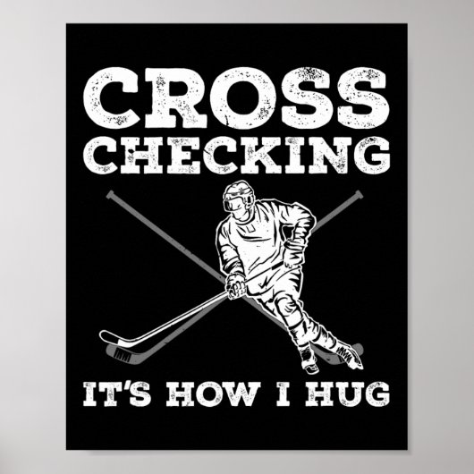 Leuke ijshockeykunst voor mannen vrouwen kinderen  poster (Voorkant)