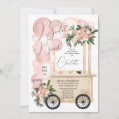 Leuke ijskar roze ballonnen vrijgezellenfeest kaart (Voorkant)