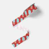 Leuke IJspop Sprinkels Rode Feestje Grosgrain Lint (Achterkant)