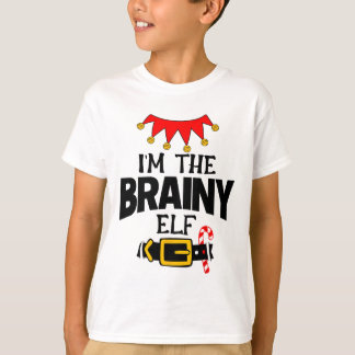 Leuke ik ben de slimme elf kostuums kerst familie  t-shirt