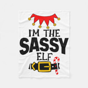 Leuke ik ben de Sy Elf kostuums Kerstmis Familie M Fleece Deken