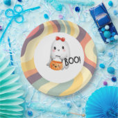 Leuke illustratie Happy Halloween Boo Papieren Bordje (Feest)