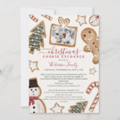 Leuke illustratie Kerst cookie uitwisseling partij Kaart (Voorkant)