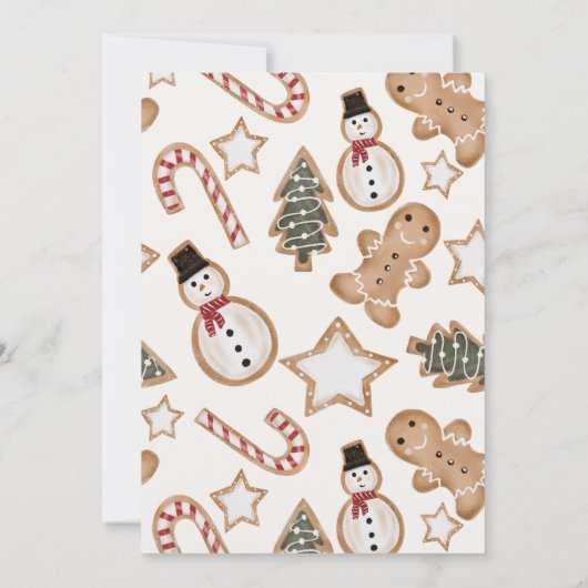 Leuke illustratie Kerst cookie uitwisseling partij Kaart (Achterkant)