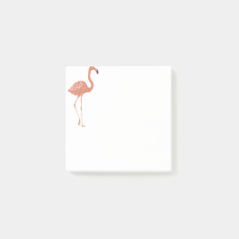 Leuke illustratie rode flamingo linocut post-it® notes