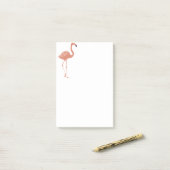 Leuke illustratie rode flamingo linocut post-it® notes (Op bureau)