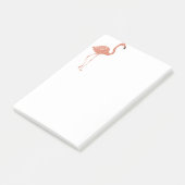 Leuke illustratie rode flamingo linocut post-it® notes (Schuin)
