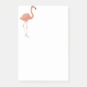 Leuke illustratie rode flamingo linocut post-it® notes (Voorkant)