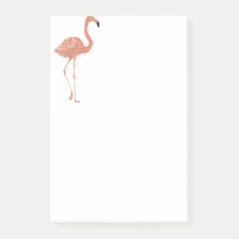 Leuke illustratie rode flamingo linocut post-it® notes