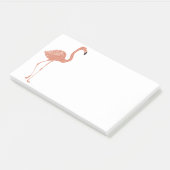 Leuke illustratie rode flamingo linocut post-it® notes (Schuin)