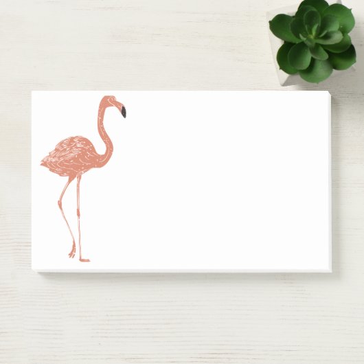 Leuke illustratie rode flamingo linocut post-it® notes (Kantoor)