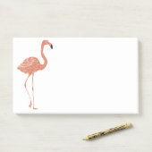 Leuke illustratie rode flamingo linocut post-it® notes (Op bureau)
