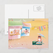 Leuke illustratie van de dag van meerminnen op het briefkaart (Voorkant / Achterkant)