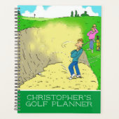 Leuke illustratie van golfers die golf spelen. Gol Planner (Voorkant)