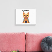 Leuke Illustratie van het Leven van een Yorkshire Canvas Afdruk (Insitu (Woonkamer))