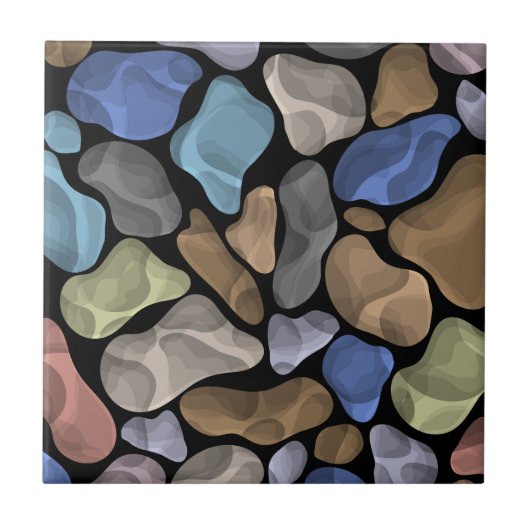 Leuke illustratie van stenen voor badkamer Kleurri Tegeltje (Voorkant)