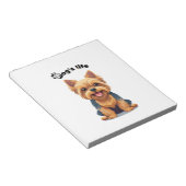 Leuke Illustratie van Yorkshire Terrier Hond Notitieblok (Schuin)