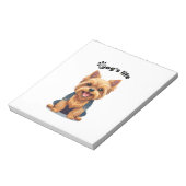 Leuke Illustratie van Yorkshire Terrier Hond Notitieblok (Linkerzijde)