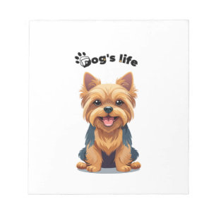 Leuke Illustratie van Yorkshire Terrier Hond Notitieblok