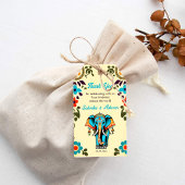 Leuke Indiase bruiloft olifant dank u gunst Cadeaulabel