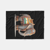 Leuke Indiase olifant grafisch kostuum voor volwas Fleece Deken (Voorkant (Horizontaal))