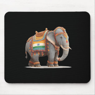 Leuke Indiase olifant grafisch kostuum voor volwas Muismat