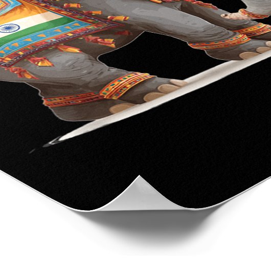 Leuke Indiase olifant grafisch kostuum voor volwas Poster (Hoek)