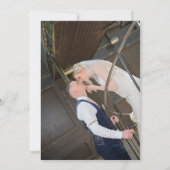 Leuke informele Typografie Foto Bruiloft Bedankkaart (Achterkant)