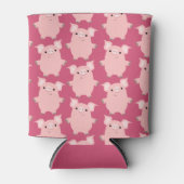 Leuke Inquisitieve Cartoon Varkens Can/Bottle Cool Blikjeskoeler (Voorkant)