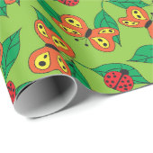 Leuke insecten, Vlinders en Lieveheersbeestjes Cadeaupapier (Rol Hoek)