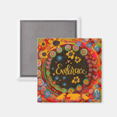 Leuke Inspirerend Daisies Inspirivity Omhels Magneet (Voorkant / Achterkant)