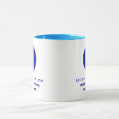 Leuke Inspirerend Pixelated Blue Evil Eye Amulet Mok (Midden)