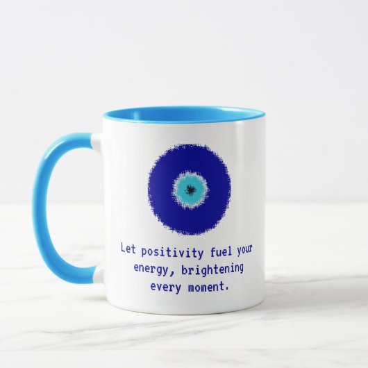 Leuke Inspirerend Pixelated Blue Evil Eye Amulet Mok (Links)