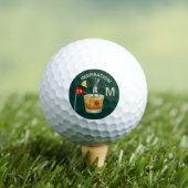 Leuke Inspirerende 19e Hole Cocktail Monogram Golfballen (Insitu Shirt)