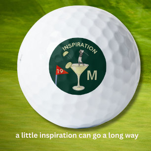 Leuke Inspirerende 19e Hole Cocktail Monogram Golfballen