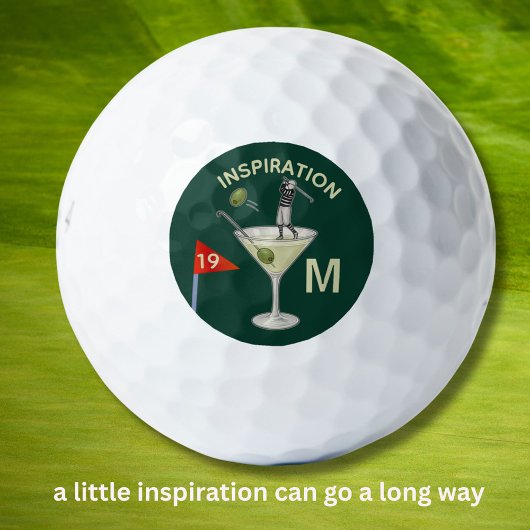Leuke Inspirerende 19e Hole Cocktail Monogram Golfballen