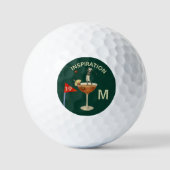 Leuke Inspirerende 19e Hole Cocktail Monogram Golfballen (Voorkant)