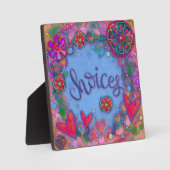 Leuke inspirerende keuzes Tiener Harten Bloemen Gi Fotoplaat (Voorkant)