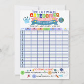 Leuke interactieve "Categorieën Uitdaging" Verjaar Kaart (Achterkant)