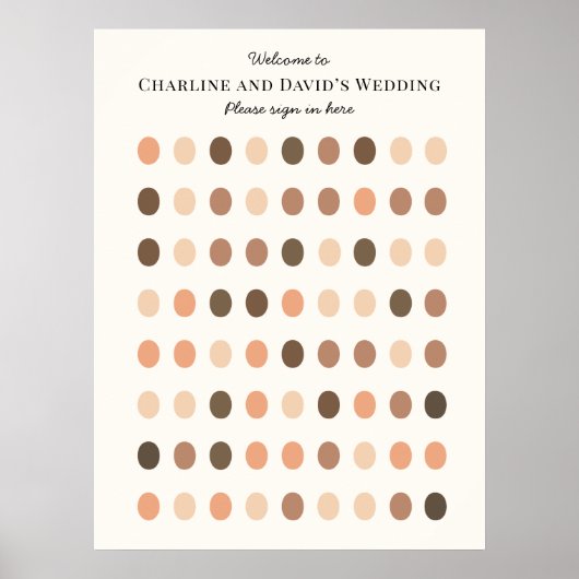 Leuke Interactieve Wedding Doodle Guestbook Sign Poster (Voorkant)