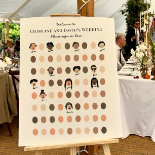 Leuke Interactieve Wedding Doodle Guestbook Sign Poster